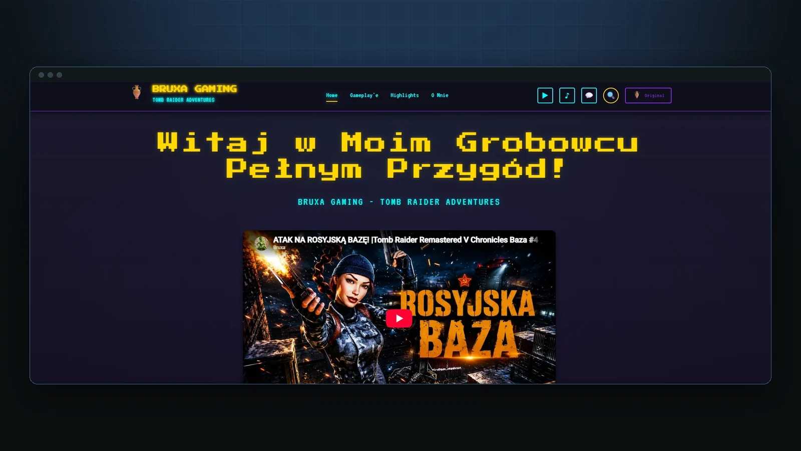 Zrzut ekranu projektu Bruxa Gaming