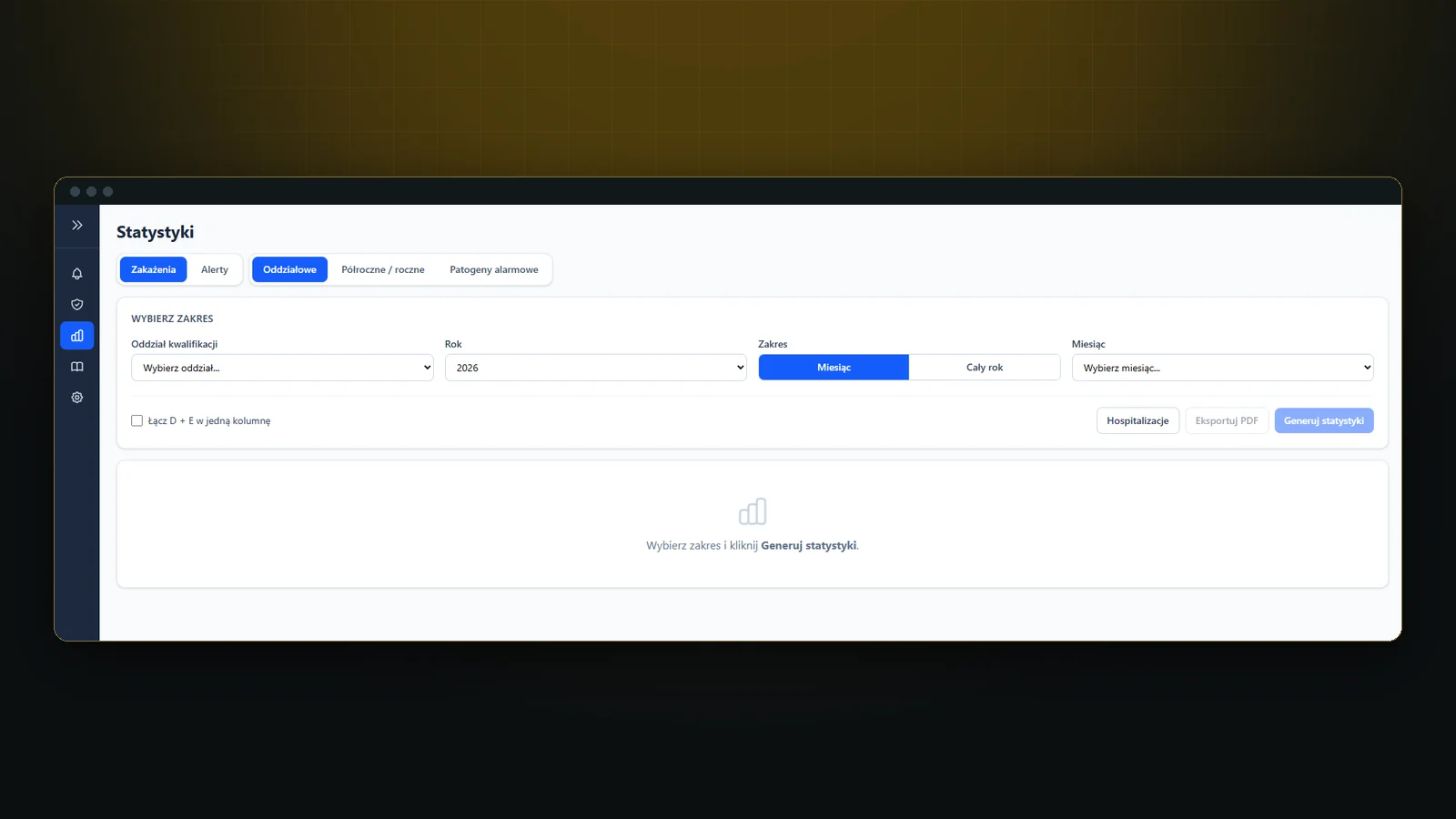 Zrzut ekranu projektu EpiRejestr